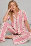 Kadın Kısa Kol Comfort Kırmızı Pijama Takımı 4725 - Görsel 14