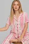 Kadın Kısa Kol Comfort Kırmızı Pijama Takımı 4725 - Görsel 17