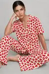 Kadın Kısa Kol Comfort Kırmızı Pijama Takımı 4725 - Görsel 3