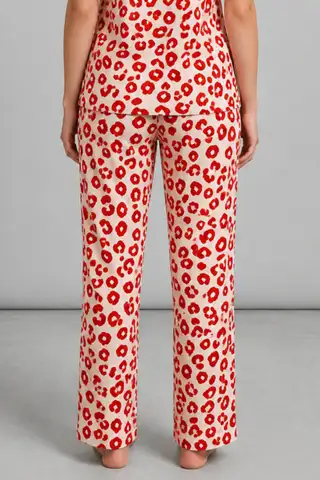 Kadın Kısa Kol Comfort Kırmızı Pijama Takımı 4725 - 6