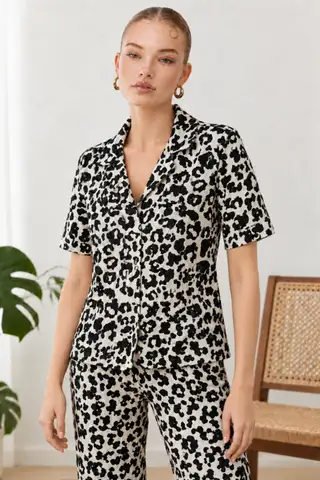 Kadın Kısa Kol Comfort Kırmızı Pijama Takımı 4725 - 7