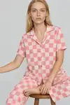 Kadın Kısa Kollu Rahat Mavi Pijama Takımı 4728 - Görsel 14