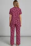 Kadın Kısa Kollu Rahat Mavi Pijama Takımı 4728 - Görsel 20