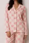 Kadın Düğmeli Kışlık Ev Kırmızı Pijama Takımı - Görsel 15