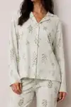 Kadın Düğmeli Kışlık Ev Kırmızı Pijama Takımı - Görsel 9