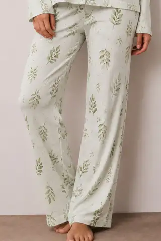 Kadın Düğmeli Kışlık Ev Kırmızı Pijama Takımı - 10