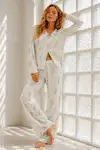 Kadın Regular Bürümcük Çağla Yeşili Pijama Takımı - Görsel 5
