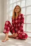 Kadın Regular Bürümcük Çağla Yeşili Pijama Takımı - Görsel 8