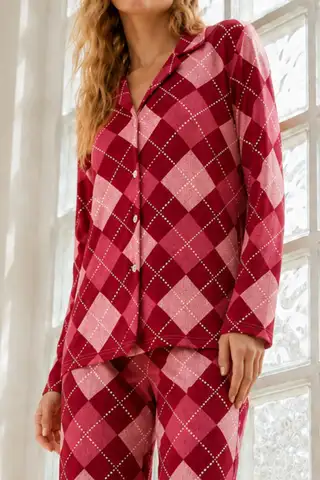 Kadın Regular Bürümcük Çağla Yeşili Pijama Takımı - 9