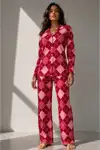 Kadın Uzun Kol Pamuklu Mavi Pijama Takımı - Görsel 13
