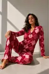 Kadın Uzun Kol Pamuklu Mavi Pijama Takımı - Görsel 14