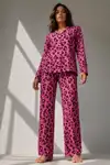 Kadın Uzun Kol Pamuklu Mavi Pijama Takımı - Görsel 19