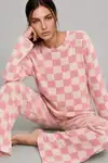 Kadın Çizgili Regular Fit Pembe Pijama Takımı 4691 - Görsel 3
