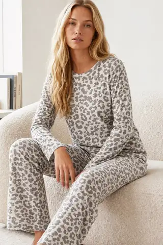 Kadın Comfort Esnek Kırmızı Pijama Takımı 4686 - 13