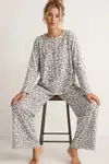 Kadın Comfort Esnek Kırmızı Pijama Takımı 4686 - Görsel 15