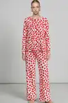 Kadın Comfort Esnek Kırmızı Pijama Takımı 4686 - Görsel 3