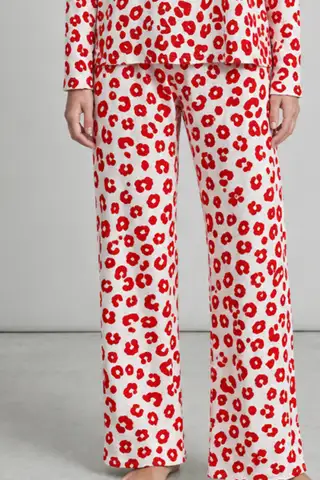 Kadın Comfort Esnek Kırmızı Pijama Takımı 4686 - 5