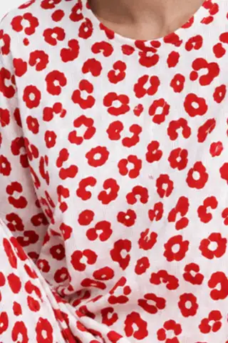 Kadın Comfort Esnek Kırmızı Pijama Takımı 4686 - 6