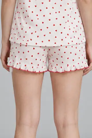 Kadın Şortu Rahat Ekru Pijama Takımı 4747 - 6