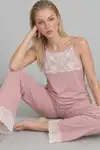 Kadın Dantelli Relaxed Yeşil Pijama Takımı 4745 - Görsel 16