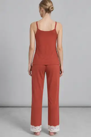 Kadın Dantelli Relaxed Yeşil Pijama Takımı 4745 - 8