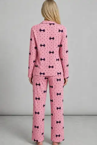 Kadın Uzun Kol Rahat Mavi Pijama Takımı 4761 - 14