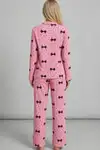 Kadın Uzun Kol Rahat Mavi Pijama Takımı 4761 - Görsel 14