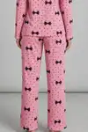 Kadın Uzun Kol Rahat Mavi Pijama Takımı 4761 - Görsel 17