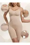 toparlayıcı yüksek bel tam boy body 9050 Bej - Görsel 1