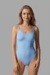Kadın Slip Agraflı Karışımlı Kumaş Mavi Body - Görsel 4