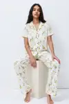 Standart Boy Elastanlı Çok Renkli Pijama Takımı - Görsel 3