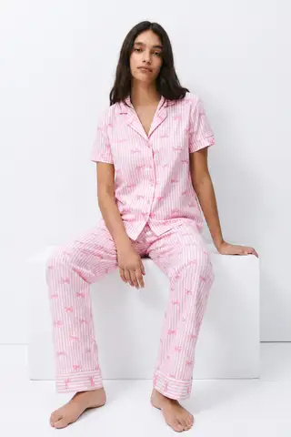 Standart Boy Elastanlı Pembe Pijama Takımı - 2