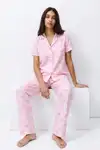 Standart Boy Elastanlı Pembe Pijama Takımı - Görsel 6