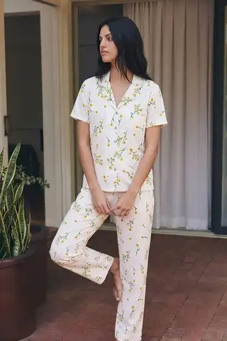 Viskon Karışım Homewear Çok Renkli Pijama Takımı - 4