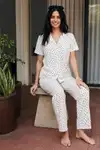 Viskon Karışım Homewear Kar Beyaz Pijama Takımı - Görsel 2