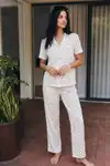 Viskon Karışım Homewear Kar Beyaz Pijama Takımı - Görsel 4