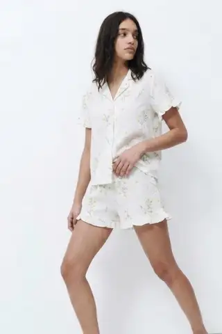Kadın Desenli Trend Çok Renkli Pijama Takımı - 5