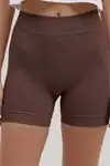 Push Up Seamless Dikişsiz Popo Şekillendirici Kısa Paçalı Korse 2064 -Kahverengi - Görsel 1