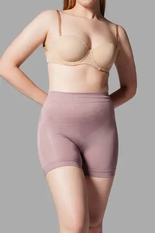 Push Up Seamless Dikişsiz Popo Şekillendirici Kısa Paçalı Korse 2064 Gül Kurusu - 2