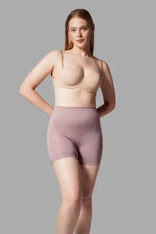 Push Up Seamless Dikişsiz Popo Şekillendirici Kısa Paçalı Korse 2064 Gül Kurusu - 7