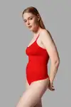 string zıbın sıkılaştırıcı toparlayıcı örme kumaş body 9052 Kırmızı - Görsel 6