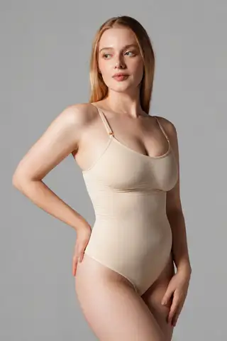 ÇITÇITLI STRİNG BODY KORSE 9052 Bej - 6