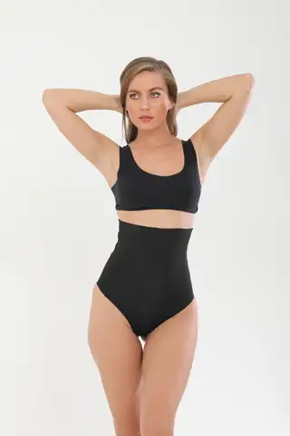 Lazer Kesim Silikonlu Slip Korse 4402 Siyah - 3