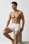 DİKİŞSİZ NEFES ALABİLEN RAHAT BOL KESİM ERKEK BOXER 2014 Beyaz - Görsel 4