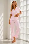 Kadın Genç Loose İpliği Boyalı Pembe Pijama Takımı - Görsel 6