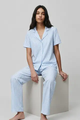 Standart Boy Elastanlı Mavi Pijama Takımı - 4