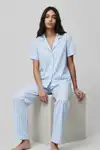 Standart Boy Elastanlı Mavi Pijama Takımı - Görsel 4