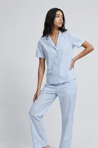 Standart Boy Elastanlı Mavi Pijama Takımı - 6