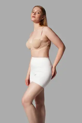 Push Up Seamless Dikişsiz Popo Şekillendirici Kısa Paçalı Korse 2064 Beyaz - 4