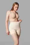 Push Up Seamless Dikişsiz Popo Şekillendirici Kısa Paçalı Korse 2064 Bej - Görsel 3